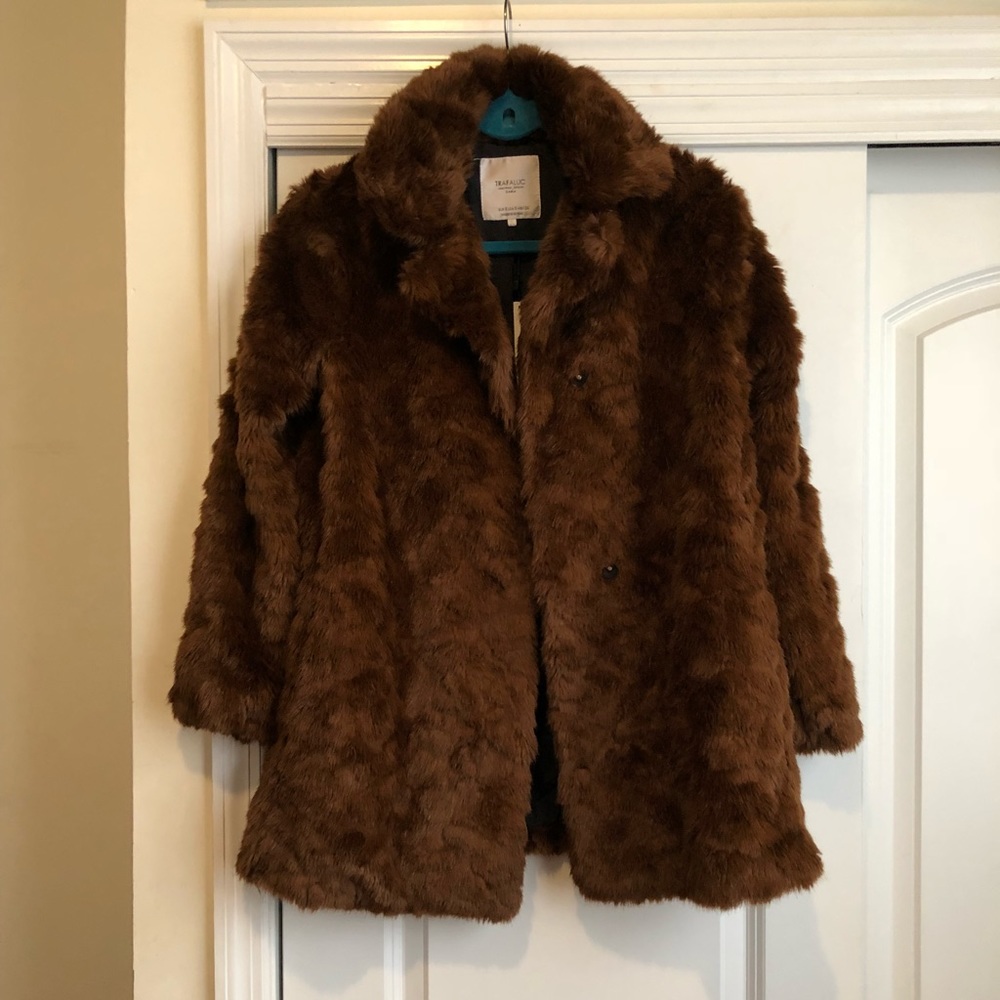 NEW!!! Brown faux fur coat